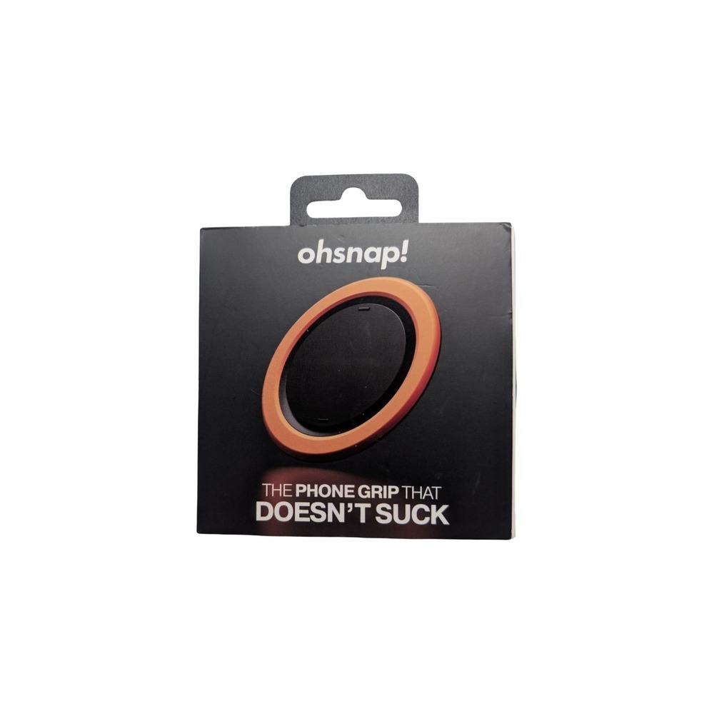 Gg1-U OhSnap Magnetic UltraThin Grip & Stand Magsafe Charge-thru Hot Orange ⬇️
